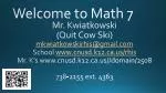 Welcome to Math 7 - slide 1