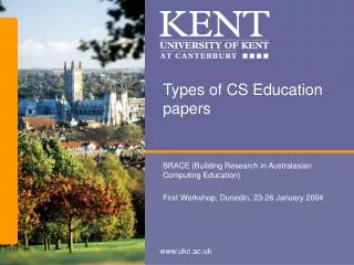Types of CS Education papers