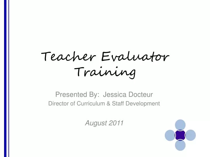teacher evaluator training