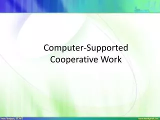 computer supported cooperative work