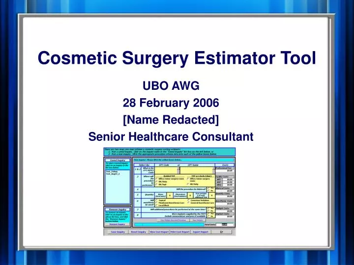 cosmetic surgery estimator tool