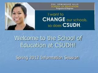 Welcome to the School of Education at CSUDH!