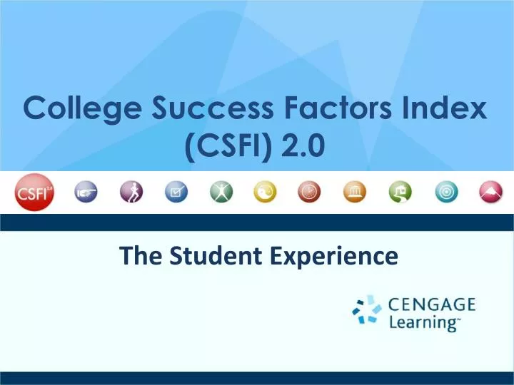 college success factors index csfi 2 0