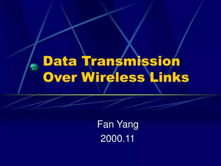 data transmission over wireless links