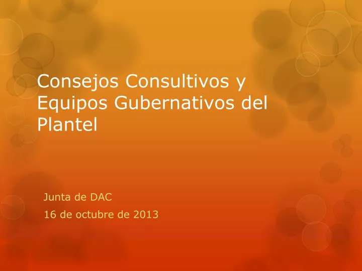 consejos consultivos y equipos gubernativos del plantel