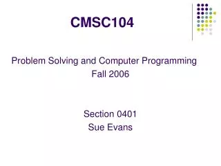 CMSC104