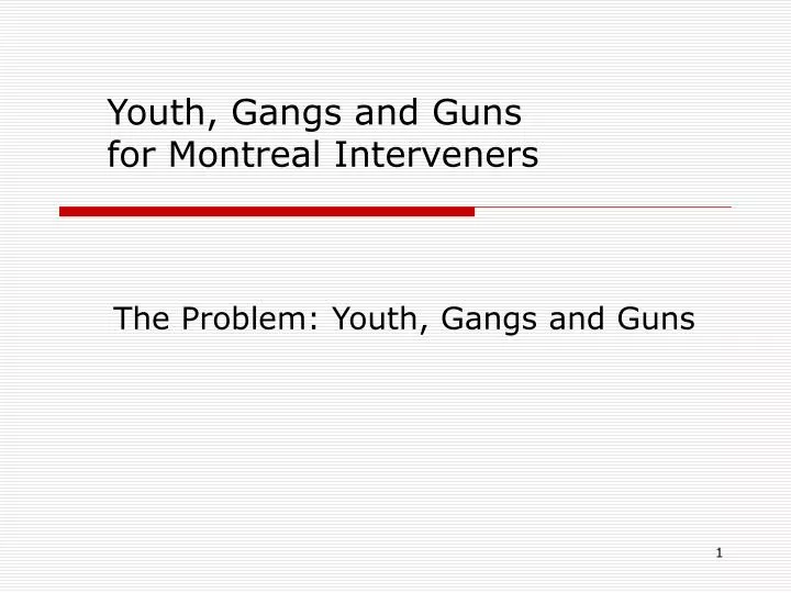 youth gangs and guns for montreal interveners