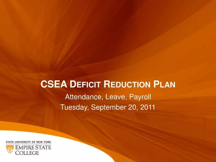 csea deficit reduction plan