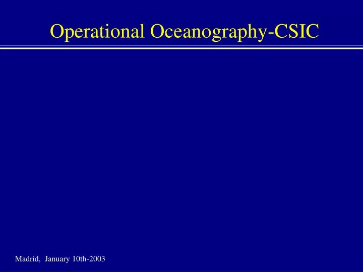 operational oceanography csic