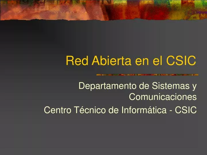 red abierta en el csic