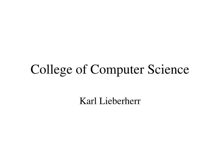 college of computer science