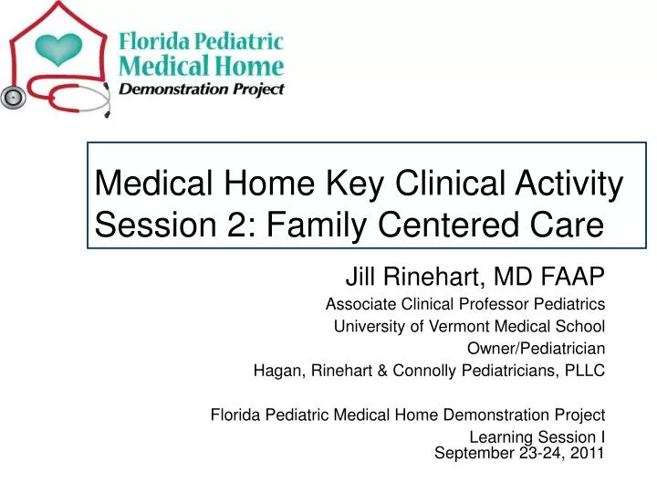 medical home key clinical activity session 2 family centered care