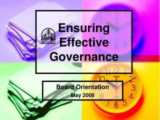 Ensuring Effective Governance