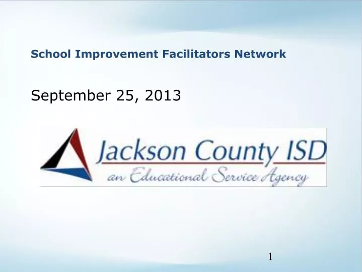 school improvement facilitators network