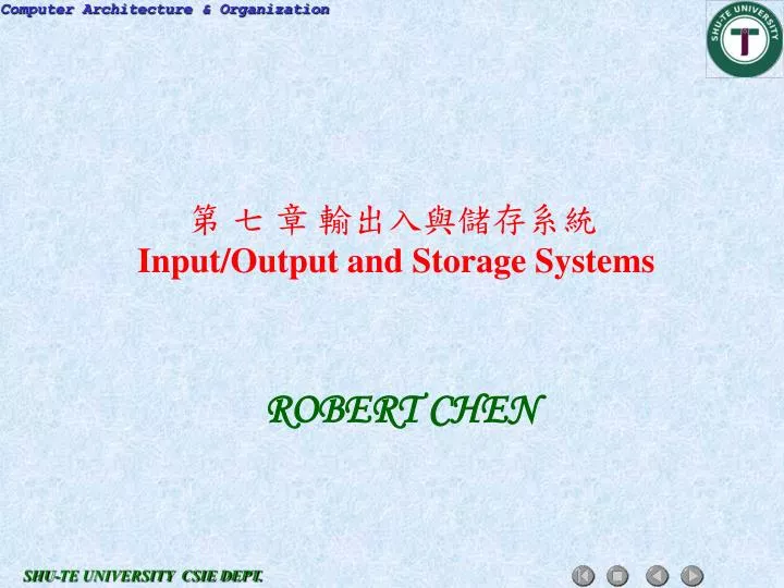 input output and storage systems