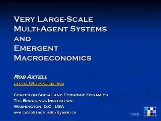 Very Large-Scale Multi-Agent Systems and Emergent Macroeconomics