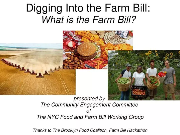 digging into the farm bill what is the farm bill