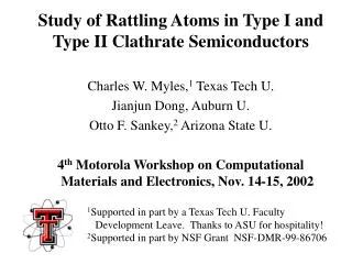 Study of Rattling Atoms in Type I and Type II Clathrate Semiconductors