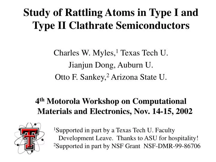 study of rattling atoms in type i and type ii clathrate semiconductors