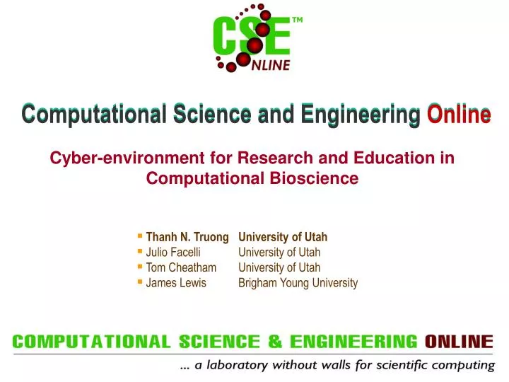 computational science and engineering online