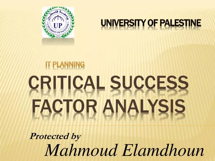 critical success factor analysis