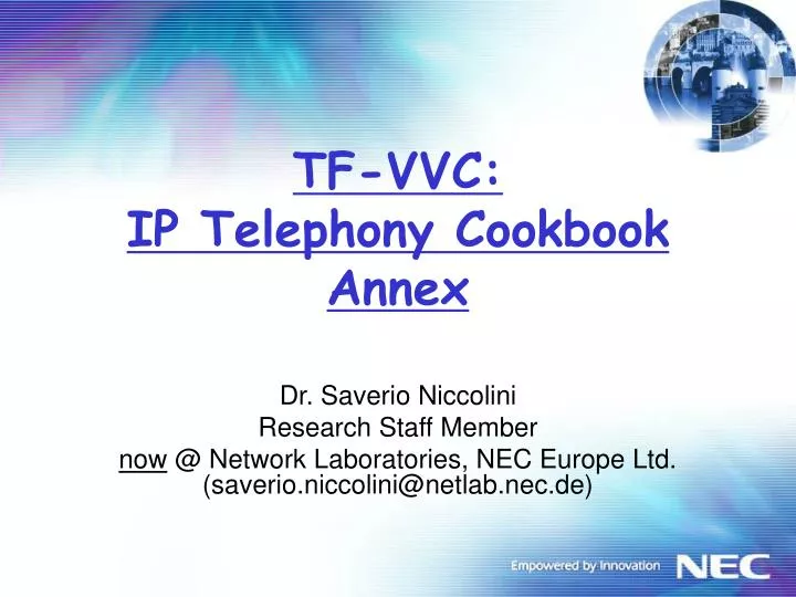 tf vvc ip telephony cookbook annex