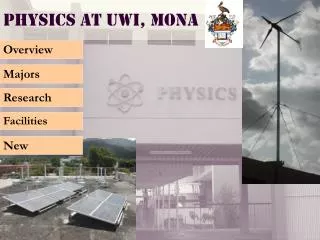 Physics at UWI, Mona