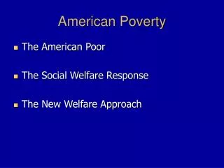 American Poverty