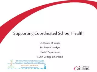 Supporting Coordinated School Health