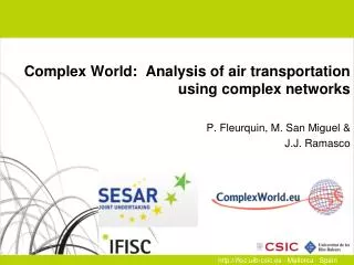Complex World: Analysis of air transportation using complex networks