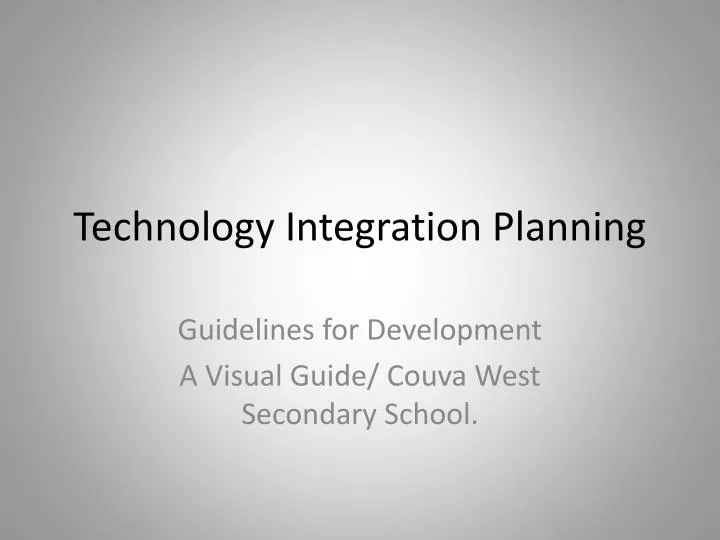 technology integration planning