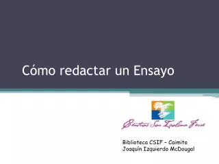 c mo redactar un ensayo