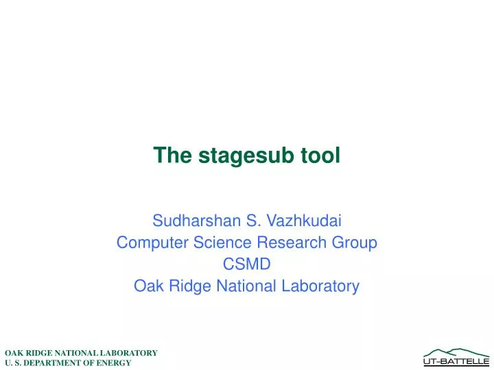the stagesub tool