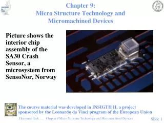 Chapter 9: Micro Structure Technology and Micromachined Devices