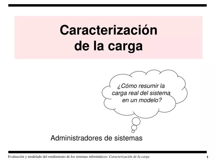 caracterizaci n de la carga