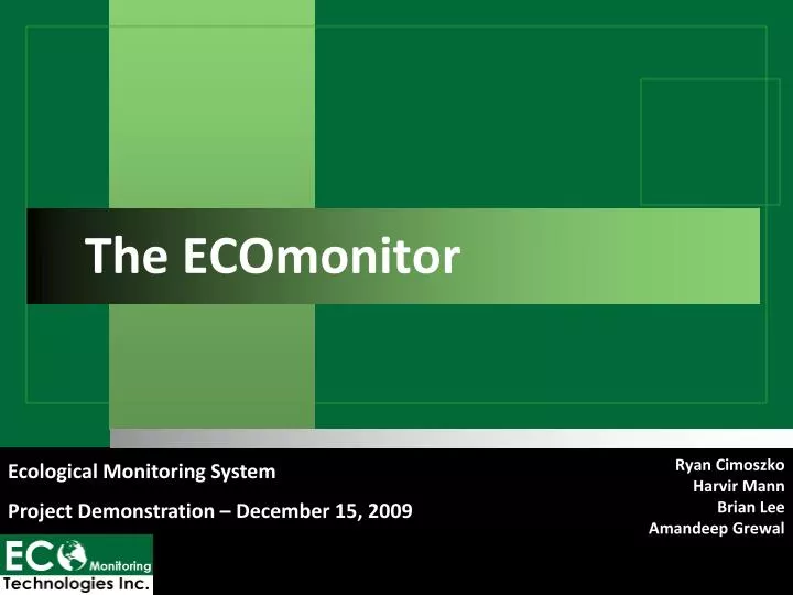 the ecomonitor