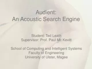 Audient: An Acoustic Search Engine
