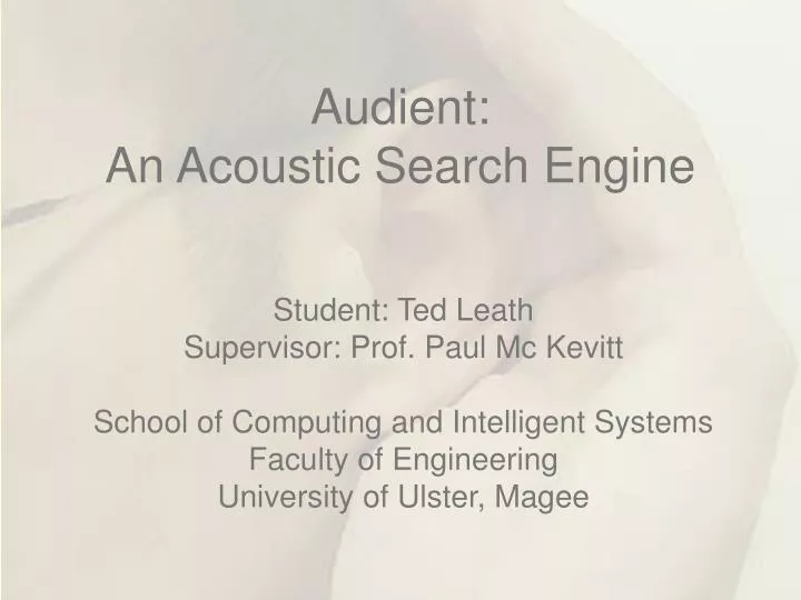 audient an acoustic search engine