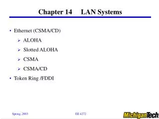 Chapter 14 LAN Systems