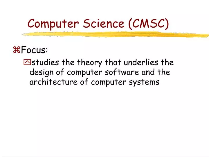 computer science cmsc