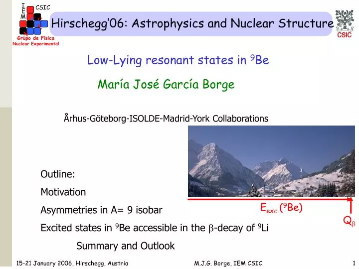 hirschegg 06 astrophysics and nuclear structure