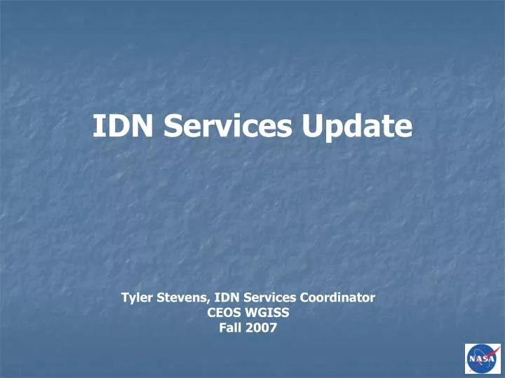 idn services update