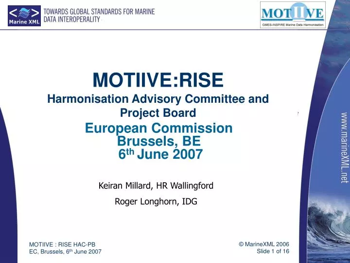 motiive rise harmonisation advisory committee and project board