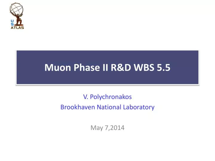 muon phase ii r d wbs 5 5