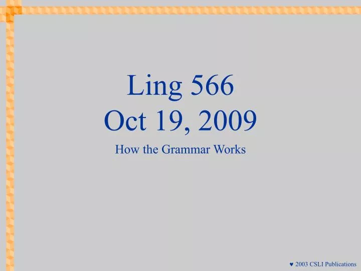 ling 566 oct 19 2009