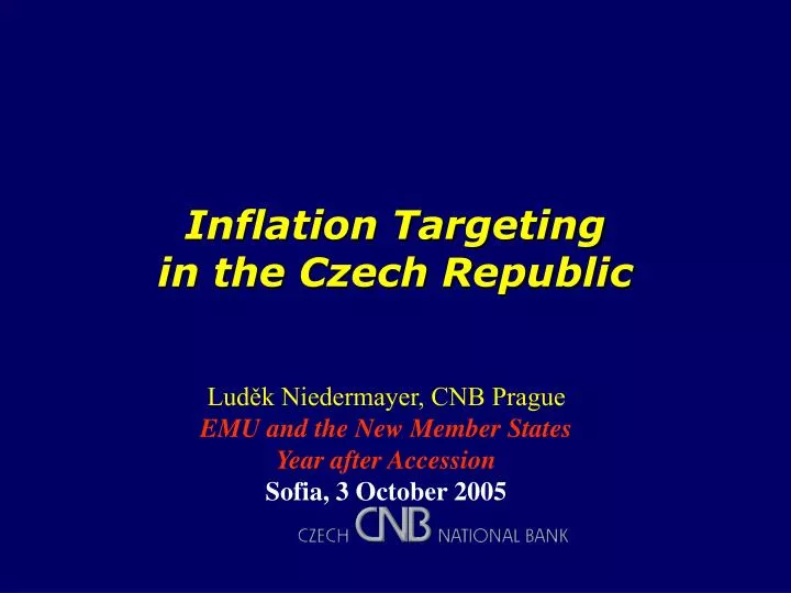 inflation targeting in the czech republic
