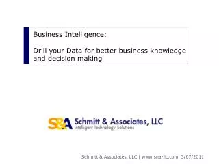 Business Intelligence: Drill your Data for better business knowledge and decision making