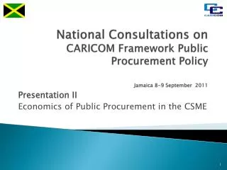 Presentation II Economics of Public Procurement in the CSME