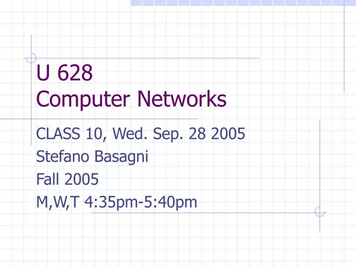 u 628 computer networks