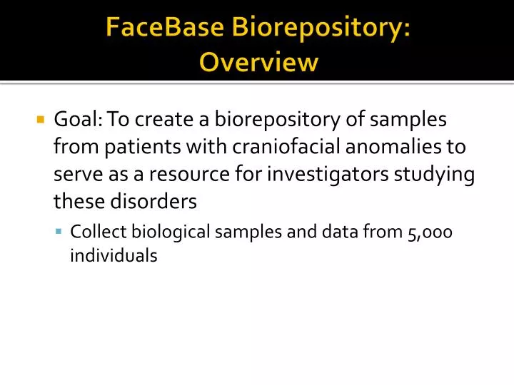 facebase biorepository overview